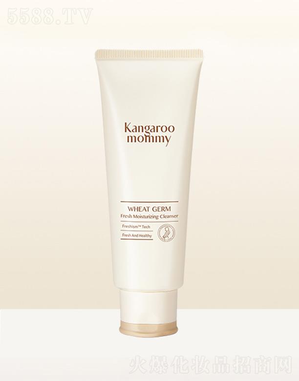 袋鼠媽媽小麥胚芽滋養保濕潔面乳 100g溫和潔面凈爽通透水潤不緊繃