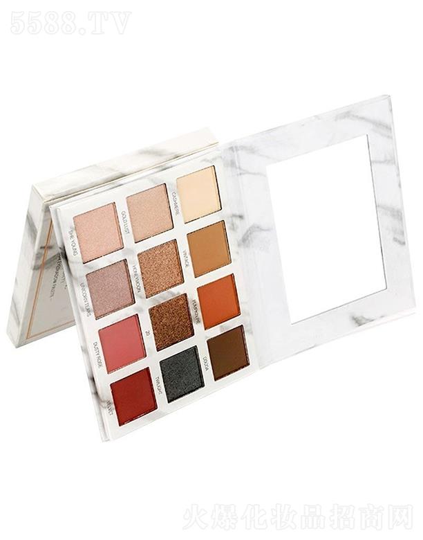 健美創(chuàng)研十二色大理石眼影 方形紙本眼影