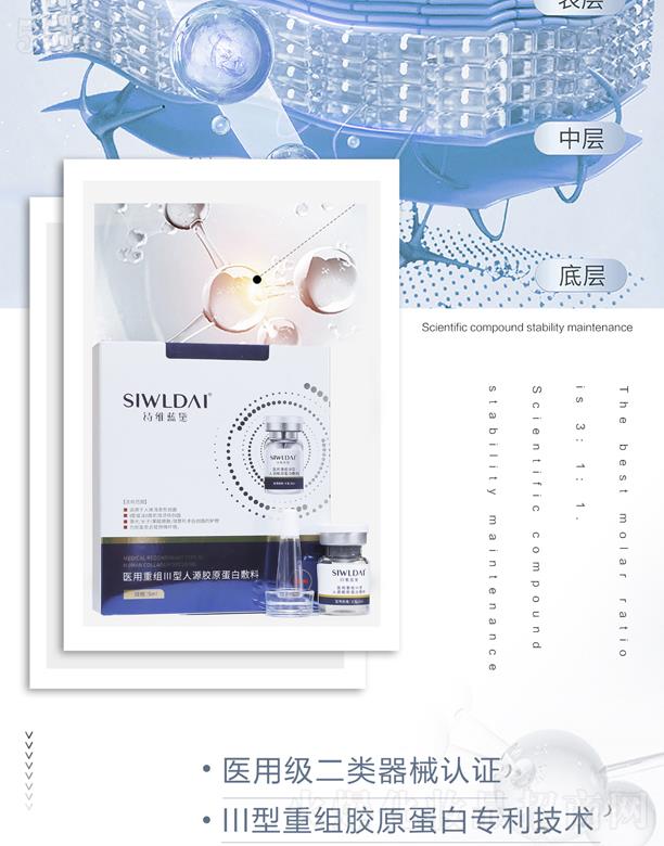 微肽醫用重組III型人源膠原蛋白敷料(水光)